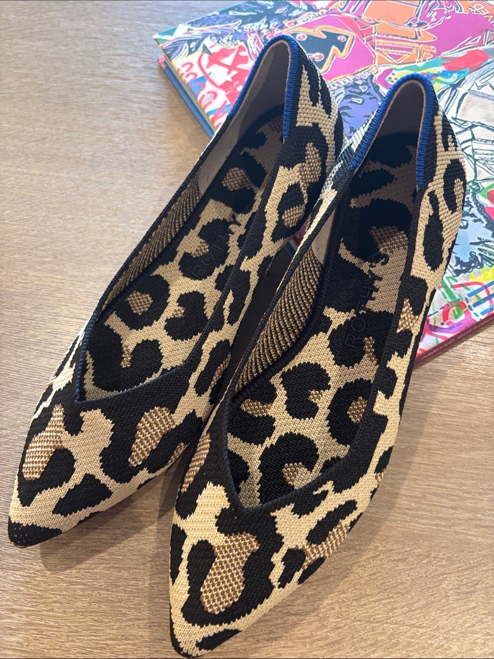 Rothy's Leopard-Print Pointed Toe Flats, new without box - Picture 3 of 4